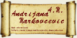 Andrijana Markovčević vizit kartica